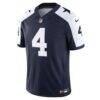 Dak Prescott Dallas Cowboys Nike Alternate Vapor F.U.S.E. Stitched Limited Jersey - Navy - Side View