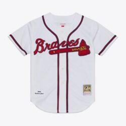Andruw Jones Atlanta Braves Mitchell & Ness 2005 Authentic Jersey - White - Front View