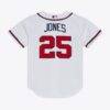 Andruw Jones Atlanta Braves Mitchell & Ness 2005 Authentic Jersey - White - Side View