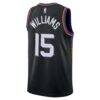 Mark Williams Phoenix Suns Jordan Brand Unisex Swingman Badge Jersey - Black - Detail View
