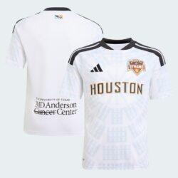 Houston Dynamo FC adidas Youth 2026 Archive Replica Jersey - White - Front View