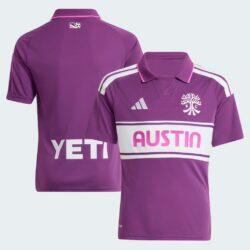 Austin FC adidas Youth 2026 Archive Replica Jersey - Purple - Front View