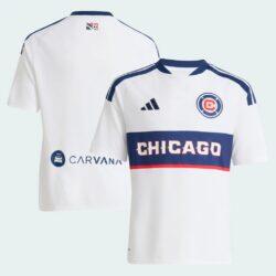 Chicago Fire adidas Youth 2026 Archive Replica Jersey - White - Front View