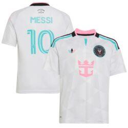 Lionel Messi Inter Miami CF adidas Youth 2026 Third Replica Jersey - White - Front View