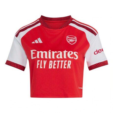 Arsenal adidas Women's 2026/27 Home Cropped Replica Jersey - Red - Front View