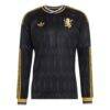Aston Villa adidas 2026/27 Away Replica Long Sleeve Jersey - Black - Front View