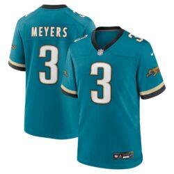 Jakobi Meyers Jacksonville Jaguars Nike Alternate 2 Prowler Throwback Game Jersey - Teal - Front View