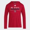 NC State Wolfpack adidas D4T Long Sleeve Hooded T-Shirt - Red - Front View