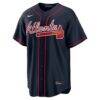 Matt Olson Atlanta Braves Nike Alternate Replica Jersey - Navy - Detail View