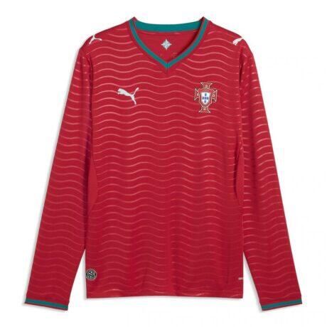 Portugal National Team Puma 2026 Home Replica Long Sleeve Jersey - Red - Alt1