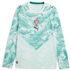 Portugal National Team Puma 2026 Away Replica Long Sleeve Jersey - White - Detail View