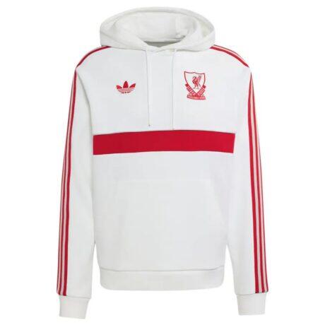Liverpool adidas Originals Icon Hoodie - White - Front View