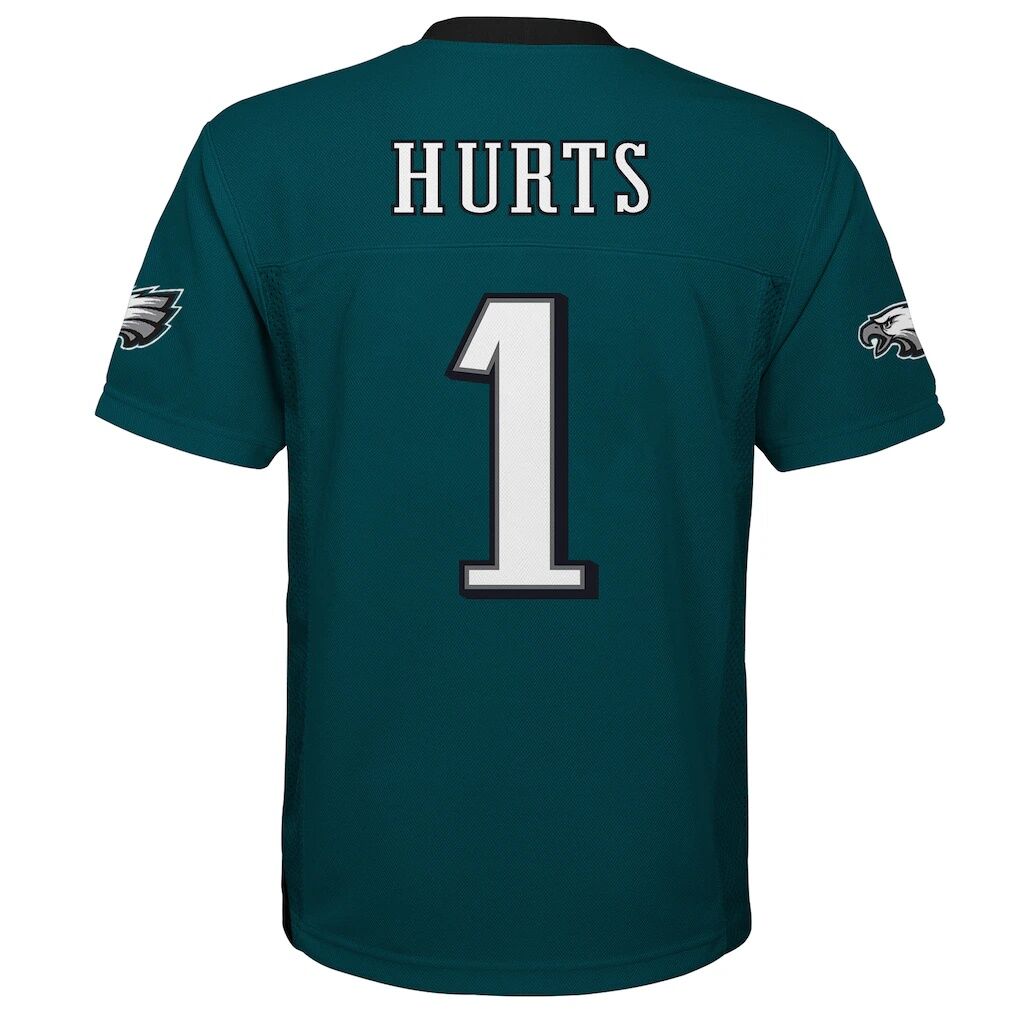 Jalen Hurts Philadelphia Eagles Outerstuff Youth Team Replica Jersey - Midnight Green