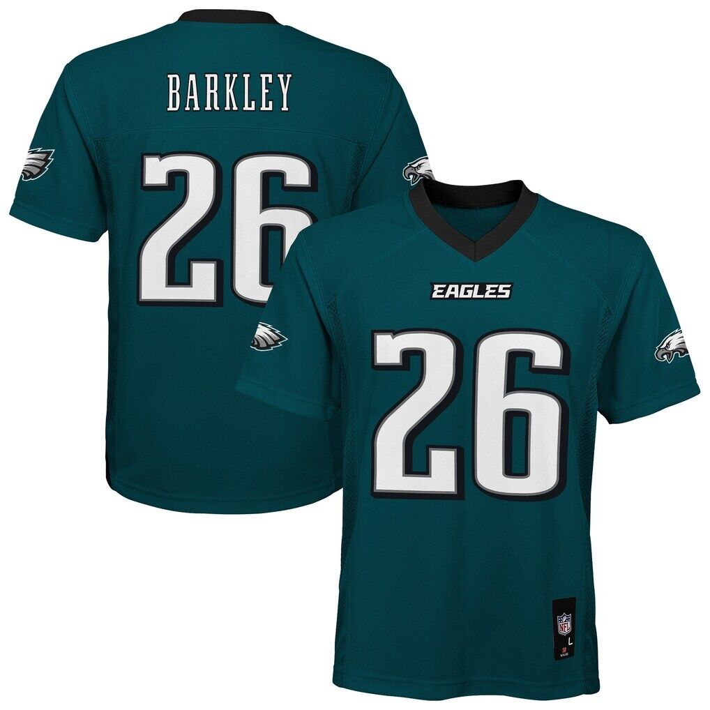 Saquon Barkley Philadelphia Eagles Outerstuff Youth Team Replica Jersey - Midnight Green