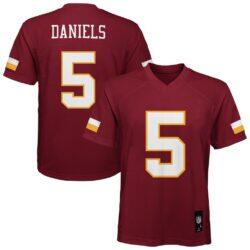 Jayden Daniels Washington Commanders Outerstuff Youth Team Replica Jersey - - Front View