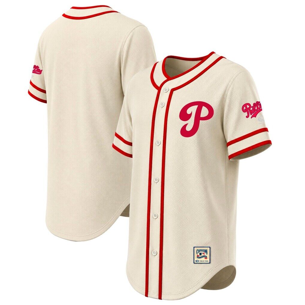 Philadelphia Phillies Stitches Throwback Fashion Jersey - Natural