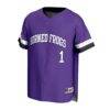 TCU Horned Frogs GameDay Greats Unisex Lightweight Collegiate Baseball Fashion Jersey - Purple - Side View