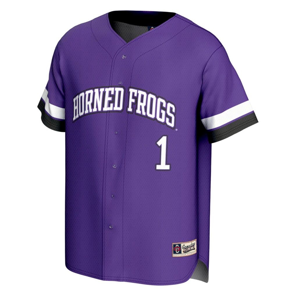 TCU Horned Frogs GameDay Greats Youth Lightweight Collegiate Baseball Fashion Jersey