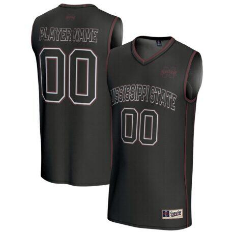 Mississippi State Bulldogs GameDay Greats Unisex Lightweight Collegiate Men's Basketball NIL Pick-A-Player Fashion Jersey - Black - Front View