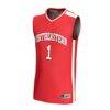 #1 Northeastern Huskies GameDay Greats Youth Lightweight Collegiate Basketball Fashion Jersey - Red - Side View