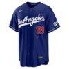 Yoshinobu Yamamoto Los Angeles Dodgers Nike Alternate Stadium Jersey - Royal - Side View