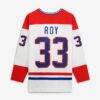 Patrick Roy Montreal Canadiens Mitchell & Ness 1992 Power Play Jersey - White - Detail View