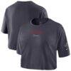 Indiana Fever Nike Women's Studio Cropped T-Shirt - Charcoal - Front View