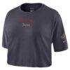 Indiana Fever Nike Women's Studio Cropped T-Shirt - Charcoal - Side View