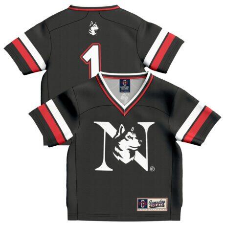 #1 Northeastern Huskies GameDay Greats Toddler Lightweight Collegiate Football Fashion Jersey - Black - Front View