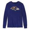 Baltimore Ravens Outerstuff Preschool Primary Logo Long Sleeve T-Shirt - Purple - Front View