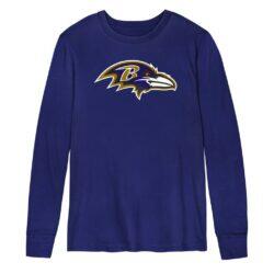 Baltimore Ravens Outerstuff Preschool Primary Logo Long Sleeve T-Shirt - Purple - Front View