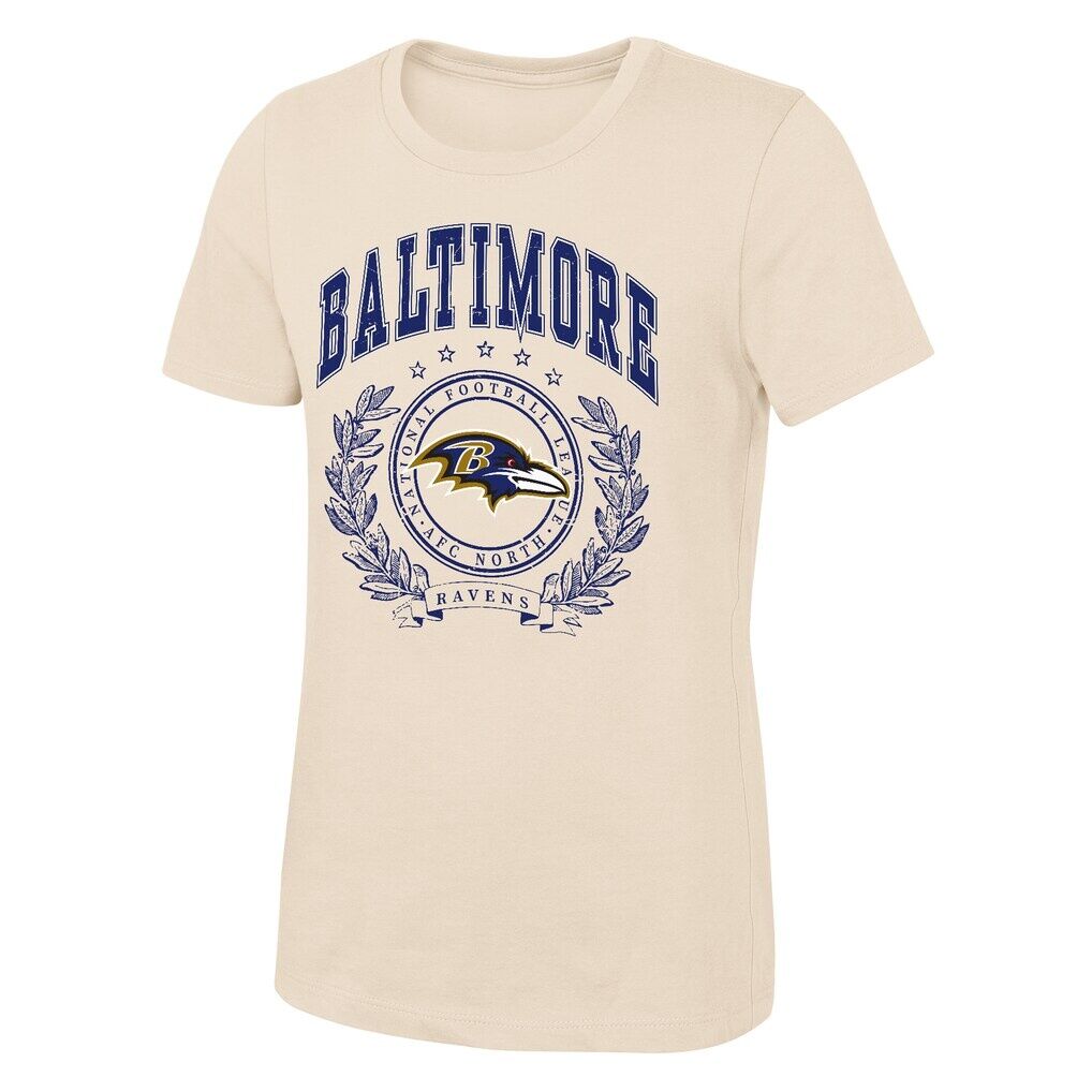 Baltimore Ravens Outerstuff Girls Youth Undefeated T-Shirt - Natural