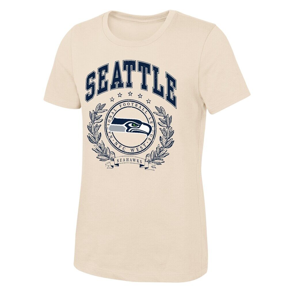 Seattle Seahawks Outerstuff Girls Youth Undefeated T-Shirt - Natural