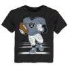 Las Vegas Raiders Outerstuff Toddler Game Fit T-Shirt - Black - Front View