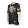 Pittsburgh Steelers New Era Twofer Layered Long Sleeve Hoodie T-Shirt - Black - Detail View