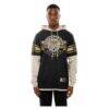 Pittsburgh Steelers New Era Twofer Layered Long Sleeve Hoodie T-Shirt - Black - Front View