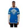Seattle Seahawks New Era Twofer Layered Long Sleeve Hoodie T-Shirt - - Front View