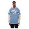 Tennessee Titans New Era Twofer Layered Long Sleeve Hoodie T-Shirt - - Front View