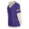 Baltimore Ravens New Era Twofer Layered Long Sleeve Hoodie T-Shirt - Purple - Alt1