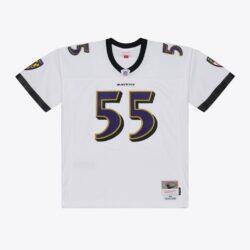 Terrell Suggs Baltimore Ravens Mitchell & Ness 2003 Legacy Replica Player Jersey - White - Front View