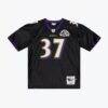 Deion Sanders Baltimore Ravens Mitchell & Ness 2005 Authentic Throwback Jersey - Black - Back View