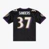 Deion Sanders Baltimore Ravens Mitchell & Ness 2005 Authentic Throwback Jersey - Black - Side View