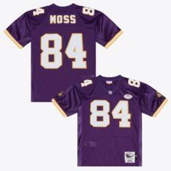 Randy Moss Minnesota Vikings Mitchell & Ness 2001 Authentic Throwback Jersey - Purple - Front View