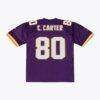Cris Carter Minnesota Vikings Mitchell & Ness 2001 Authentic Throwback Jersey - Purple - Side View