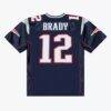 Tom Brady New England Patriots Mitchell & Ness Super Bowl XXXVI Authentic Throwback Jersey - Navy - Side View