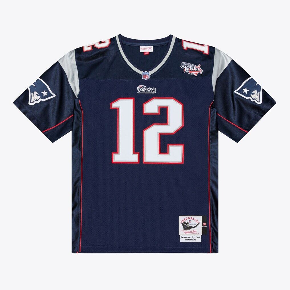 Tom Brady New England Patriots Mitchell & Ness Super Bowl XXXVI Authentic Throwback Jersey