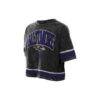 Baltimore Ravens New Era Women's Lifestyle Mineral Wash Boxy Cropped T-Shirt - Black - Detail View