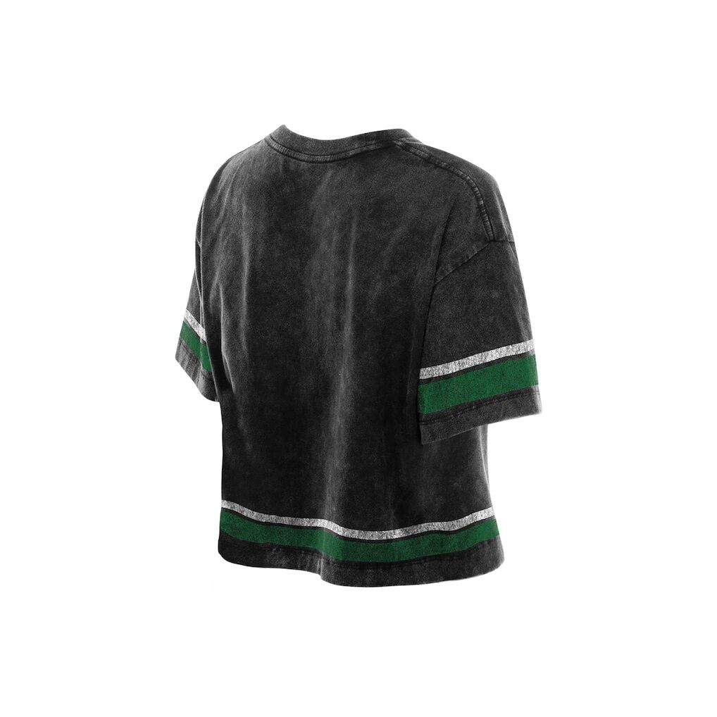 Philadelphia Eagles New Era Women's Lifestyle Mineral Wash Boxy Cropped T-Shirt
