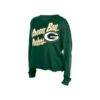 Green Bay Packers New Era Women's Cropped Oversized Long Sleeve T-Shirt - Green - Detail View
