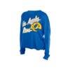 Los Angeles Rams New Era Women's Cropped Oversized Long Sleeve T-Shirt - - Detail View